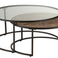 Set 2 Tables Gigognes Rondes métal & bois