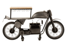 Charger l&#39;image dans la galerie, Bar Motocyclette en bois de manguier &amp; métal gris
