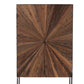 Armoire en bois naturel & métal noir