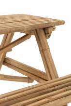 Charger l&#39;image dans la galerie, Table et ses 2 Bancs en bambou naturel
