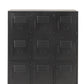 Armoire en métal 9 Portes Argent / Noir
