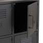 Armoire en métal 9 Portes Argent / Noir