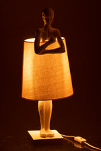 Charger l&#39;image dans la galerie, Lampe Figurine en résine blanche
