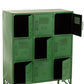 Armoire en métal 9 Portes Vert / Rouge