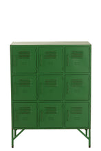 Charger l&#39;image dans la galerie, Armoire en métal 9 Portes Vert / Rouge
