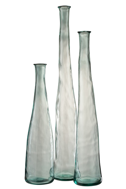 Vase en verre bleuté (3 Formats)