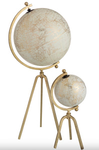 Globe Trépied en métal doré (2 Formats)