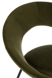 Chaise Ronde en textile et métal (2 Coloris)