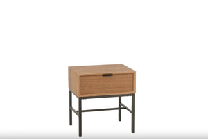 Table de Chevet en bois naturel et métal