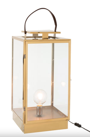 Lampe en métal doré