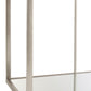 Étagère en verre et métal argent