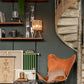 Chaise Lounge Cuir/Metal Cognac
