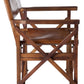 Chaise de régisseur pliable en bois et  cuir