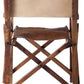Chaise de régisseur pliable en bois et  cuir