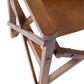 Chaise de régisseur pliable en bois et  cuir