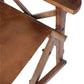 Chaise de régisseur pliable en bois et  cuir