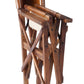 Chaise de régisseur pliable en bois et  cuir