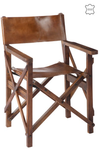 Chaise de Réalisateur Pliable en cuir