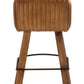 Tabouret de Bar en cuir & bois de manguier