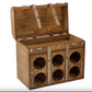 Valise Bouteille de Vin en bois beige