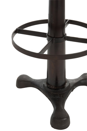 Tabouret de Bar en cuir noir