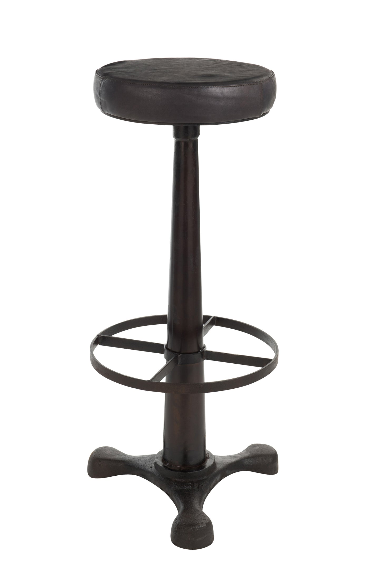 Tabouret de Bar en cuir noir