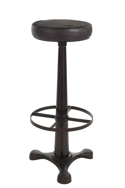 Tabouret de Bar en cuir noir