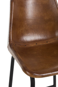 Chaise Bar cuir & métal (2 Coloris)