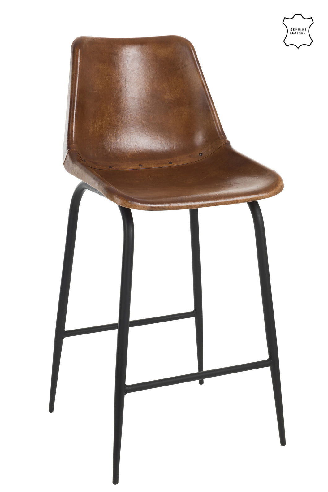 Chaise Bar cuir & métal (2 Coloris)