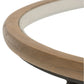 Table Basse Ronde bois, métal & verre