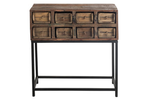 Console 8 Tiroirs en bois recyclé