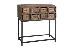 Console 8 Tiroirs en bois recyclé