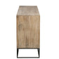Buffet 3 Portes Coulissantes en rotin tissé & bois de manguier