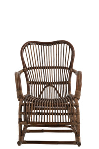 Rocking Chair en rotin marron