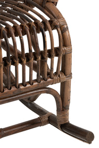 Rocking Chair en rotin marron