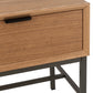 Table de Chevet en bois naturel et métal