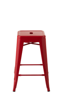 Tabouret Bistrot métal rouge