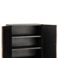 Armoire en bois naturel & métal noir
