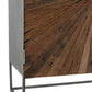 Armoire en bois naturel & métal noir