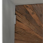 Armoire en bois naturel & métal noir