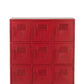 Armoire en métal 9 Portes Vert / Rouge