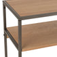Console en bois naturel et métal noir