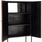 Armoire en bois naturel & métal noir
