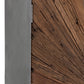 Armoire en bois naturel & métal noir