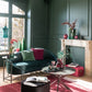 Sofa en velours & pieds en métal (3 Coloris)