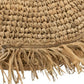 Coussin rond en raphia