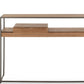 Console en bois naturel et métal noir