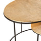 Set 3 Tables Gigognes Martelé doré & métal noir