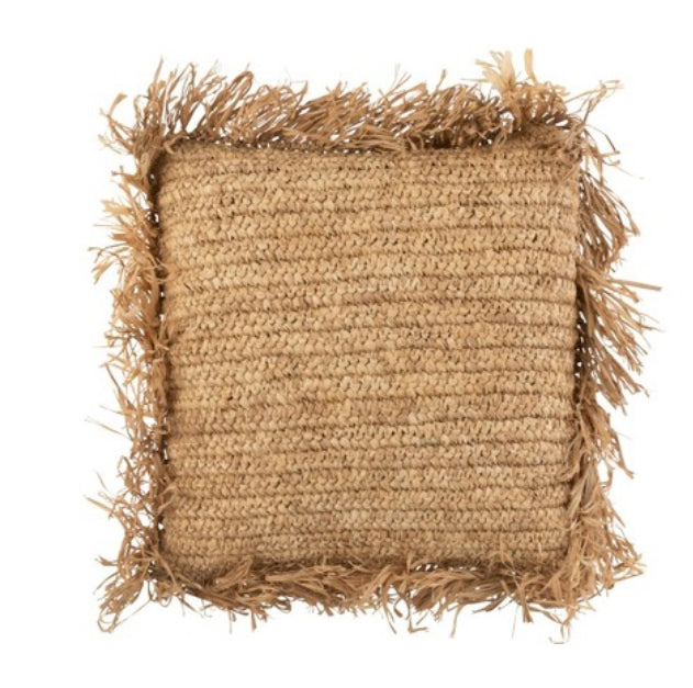 Coussin carré petit modèle en raphia