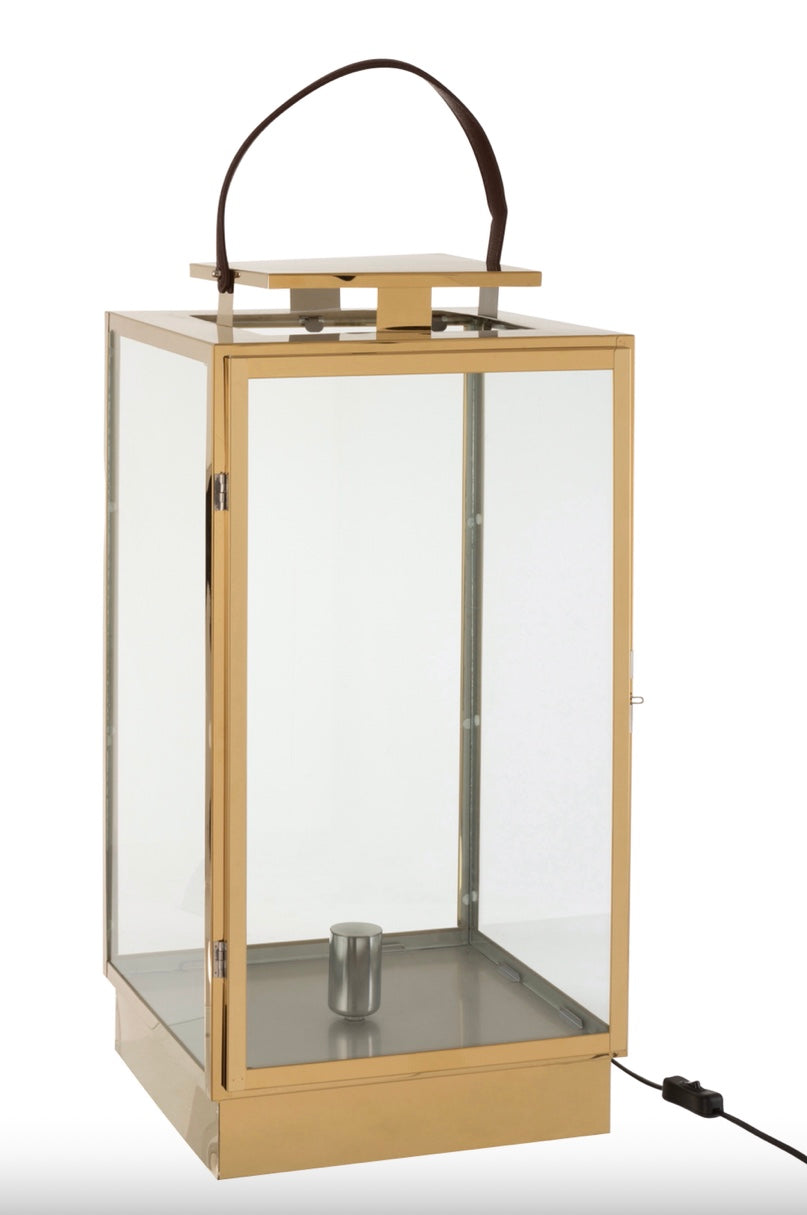 Lampe en métal doré